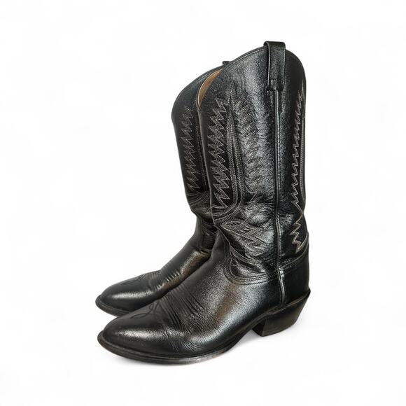 Classic Black Leather Men's Boots - Picture 1 of 10